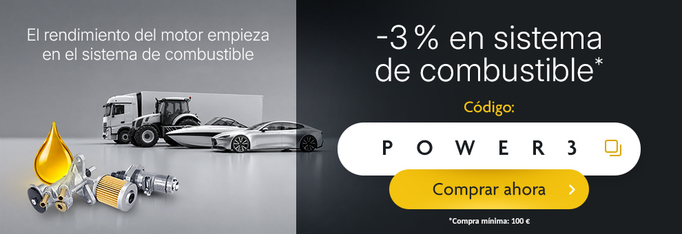 -3 % en sistema de combustible