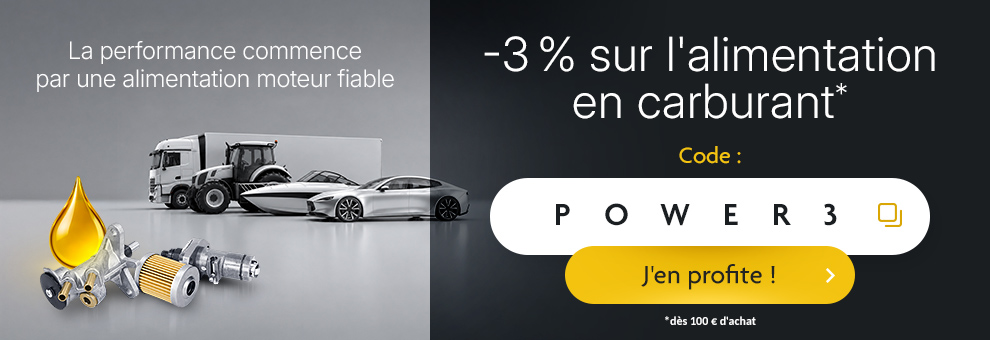 Promo 3% de réduction sur l'alimentation en carburant