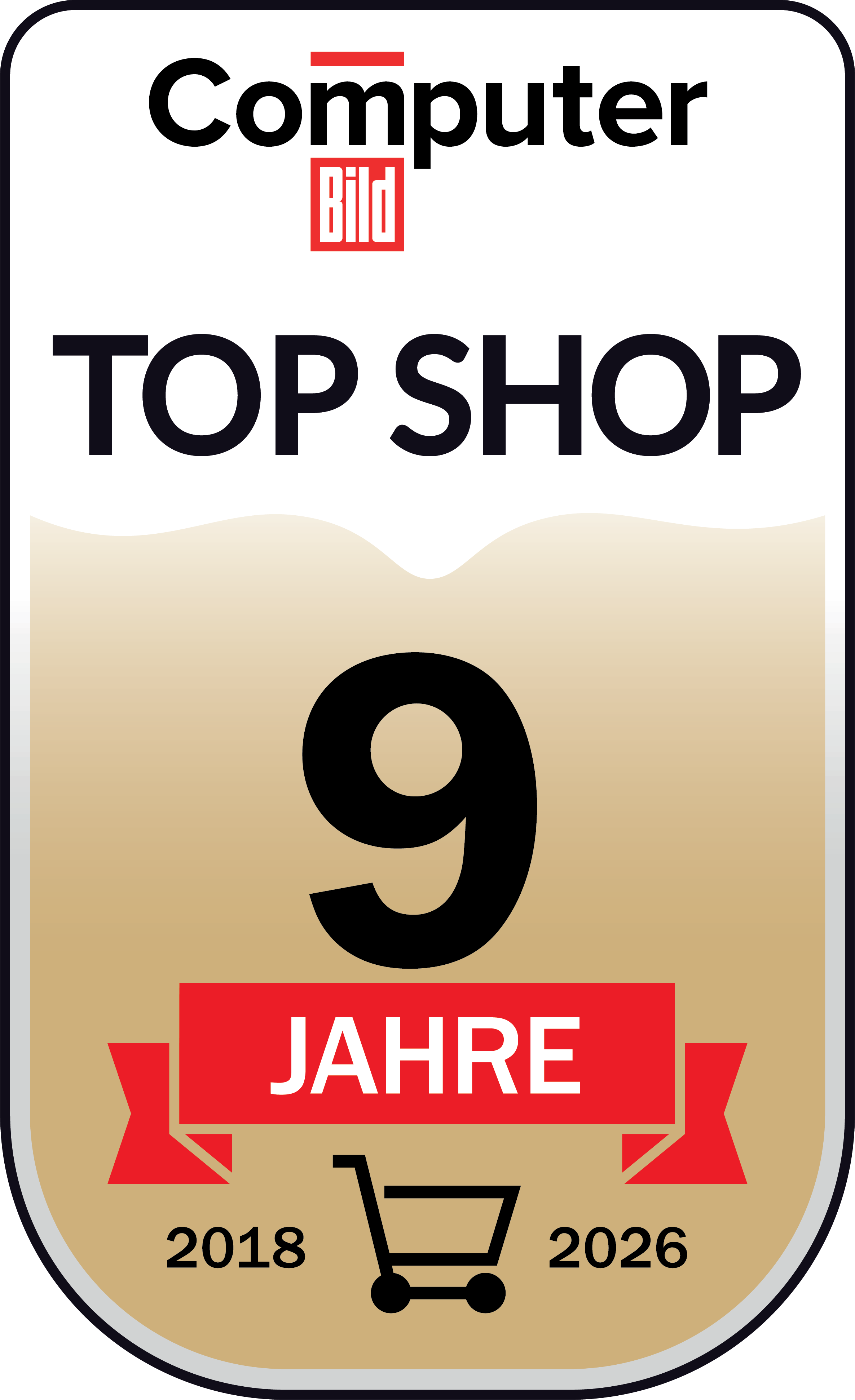 COMPUTER BILD TOP SHOP 2026 — 9 Jahre in Folge