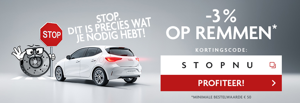 -3% op remmen